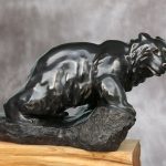 “On the Move” cast Bronze Grizzly Bear